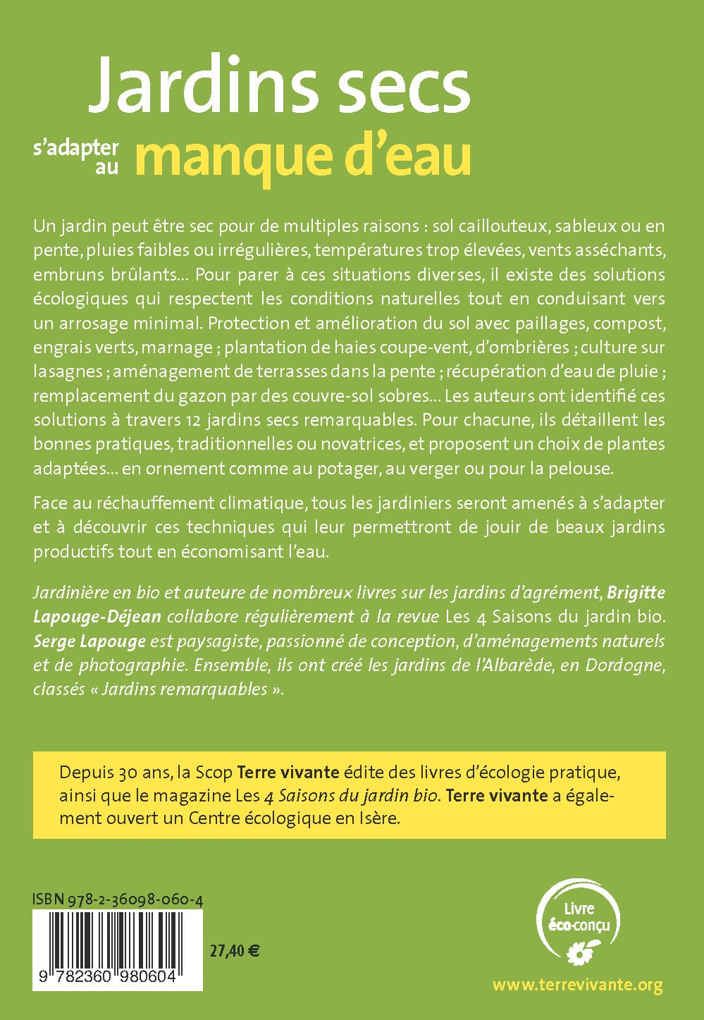 Jardins secs, s’adapter au manque d’eau 1