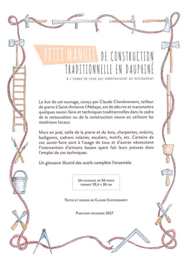 Petit manuel de construction traditionnelle en Dauphiné - Edition GLENAT 1
