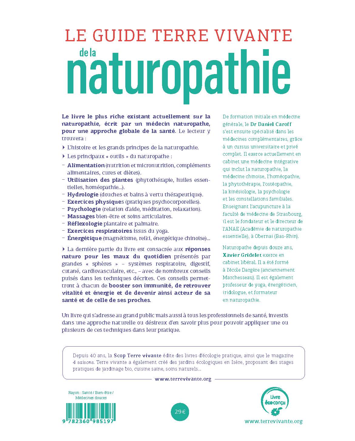 Le Guide Terre vivante de la naturopathie 1