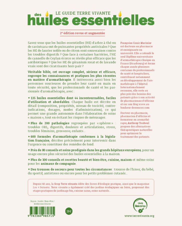 Le guide Terre vivante des huiles essentielles - Nouvelle édition 1