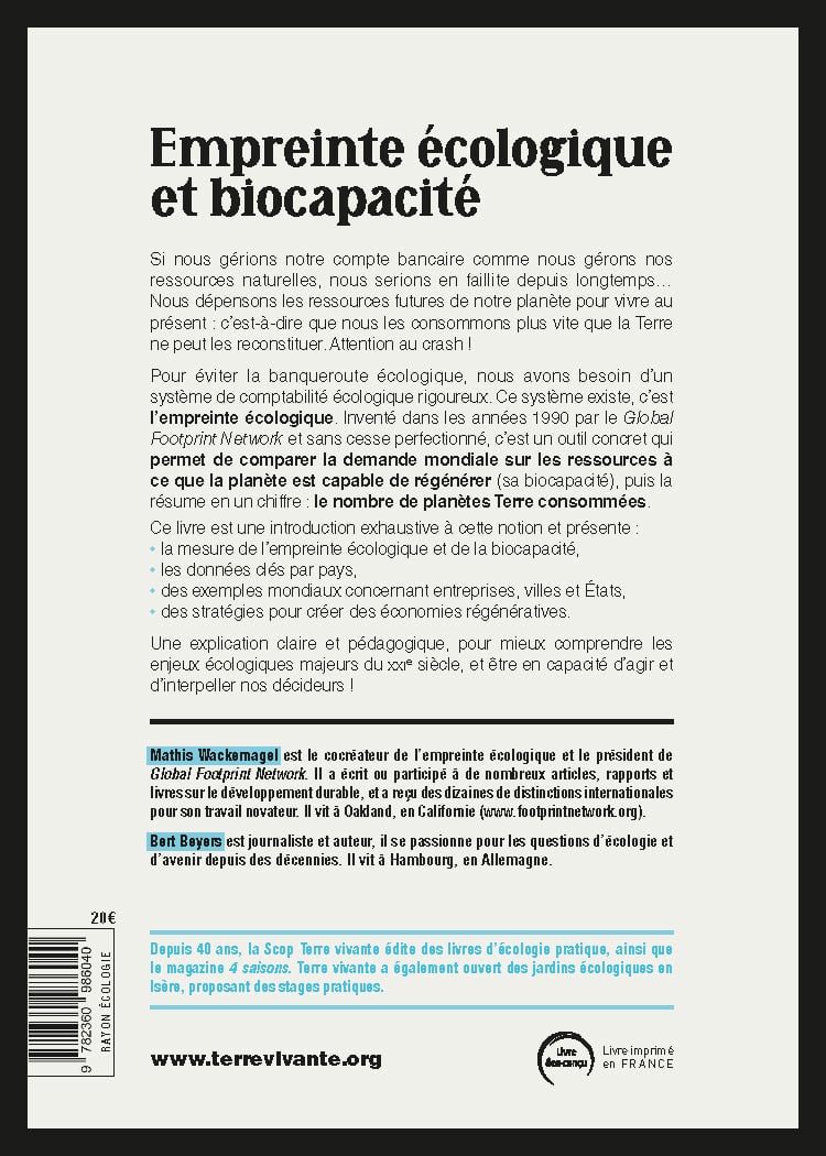 Empreinte écologique et biocapacité 1