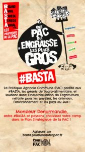 Pour une agriculture plus juste et durable : participez à la campagne « BASTA, les profiteurs de la PAC »