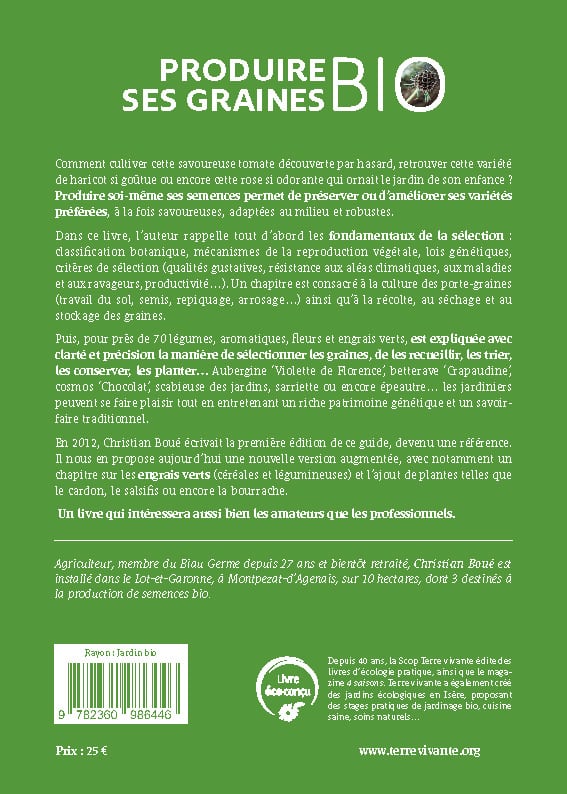 Produire ses graines bio – Nouvelle édition 1