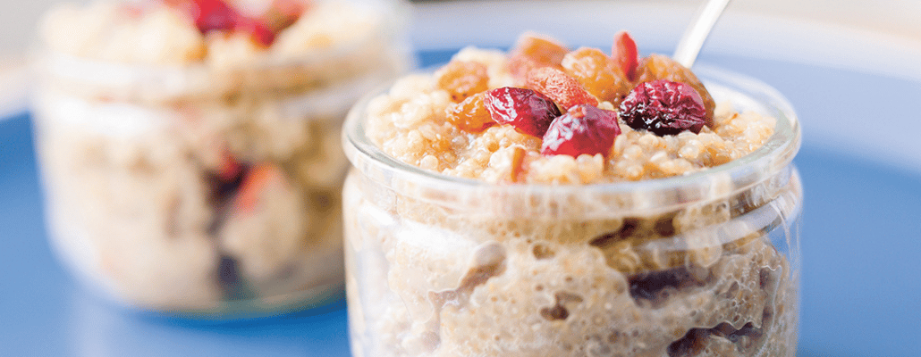 Porridge de quinoa aux fruits secs sans gluten