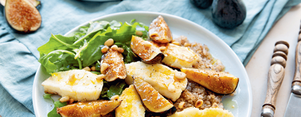 Recette de salade de sarrasin, halloumi, figues