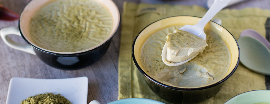 Entremets au thé matcha