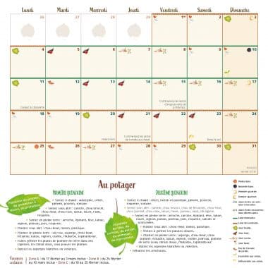 Calendrier jardin 2024