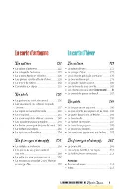 Sommaire recettes bistrot