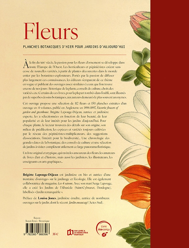 Fleurs 4e de couverture par Brigitte Lapouge-Déjean